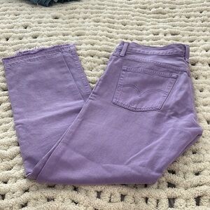 Levi's 501 women's high rise lavender jeans